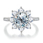 Klassischer Ring Moissannite 1ct Schneeflocke