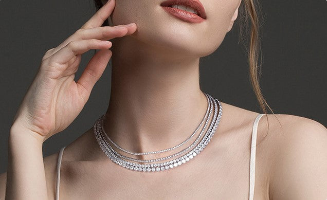 4mm Tennis Choker Halskette S925 Silber mit Zirkonia