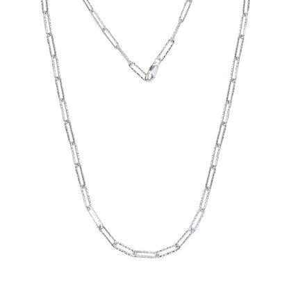 3,5mm Büroklammer Choker Halskette S925 Silber
